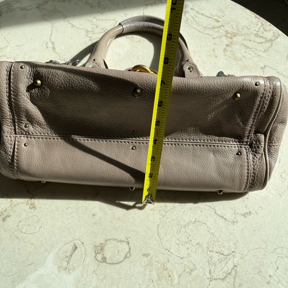 Chloe Paddington Rare Taupe Tote Handbag Satchel Lock Key Gold - Picture 14 of 16